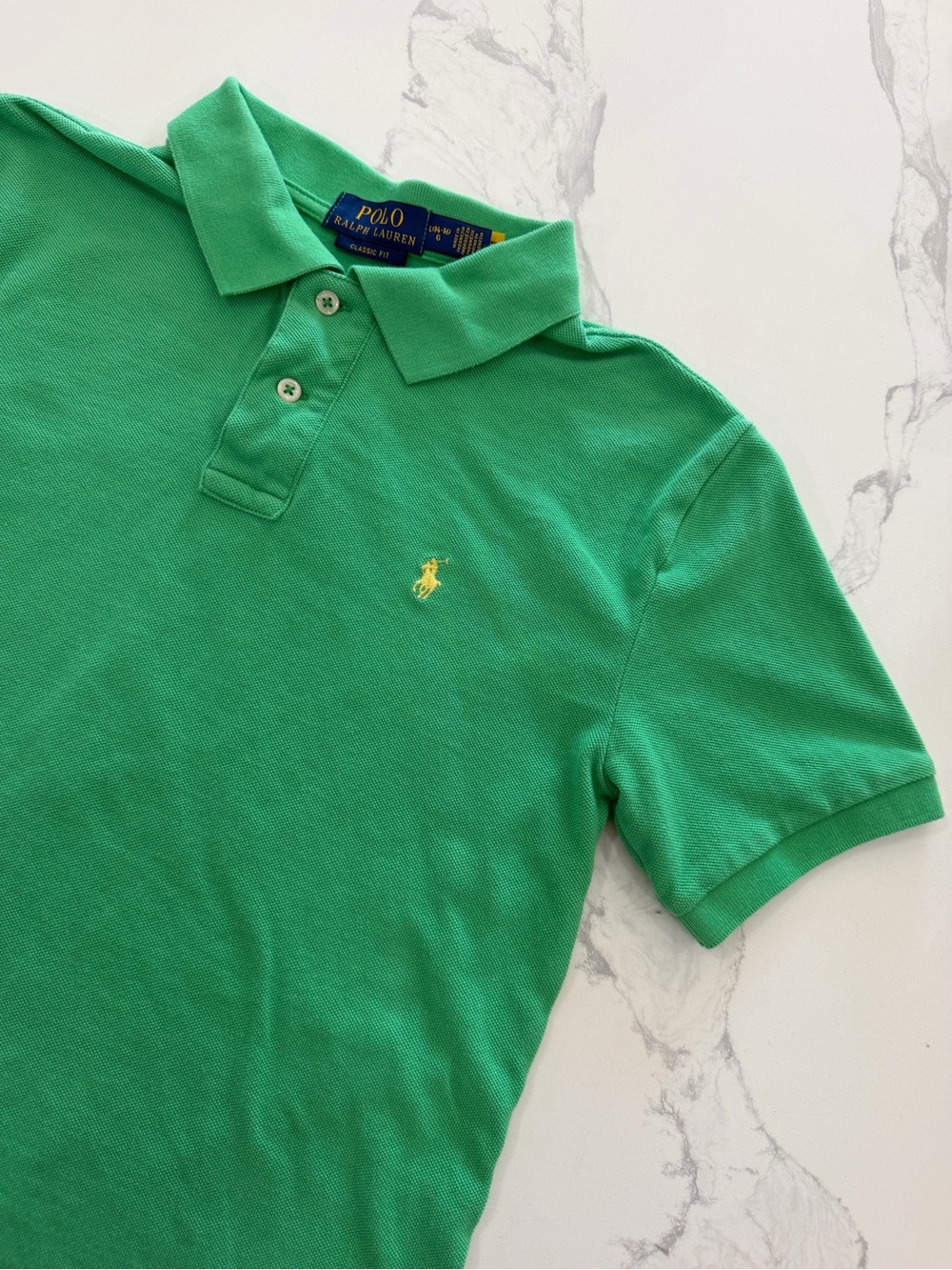Polo Ralph Lauren Boys Large 14-16 Green Short Sleeve Classic Fit Polo Shirt